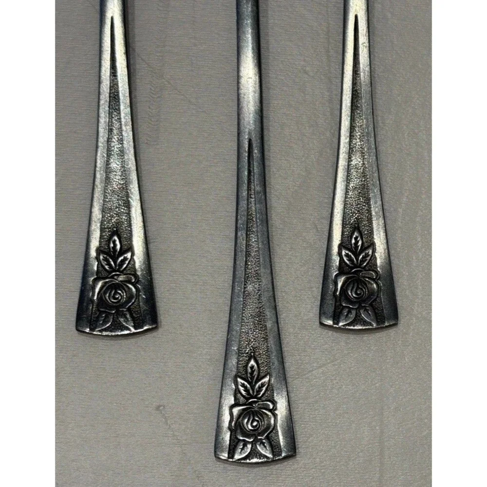 Northland Oneida Pasadena Seafood Forks Lot 3 Stainless Flatware VTG MCM shrimp